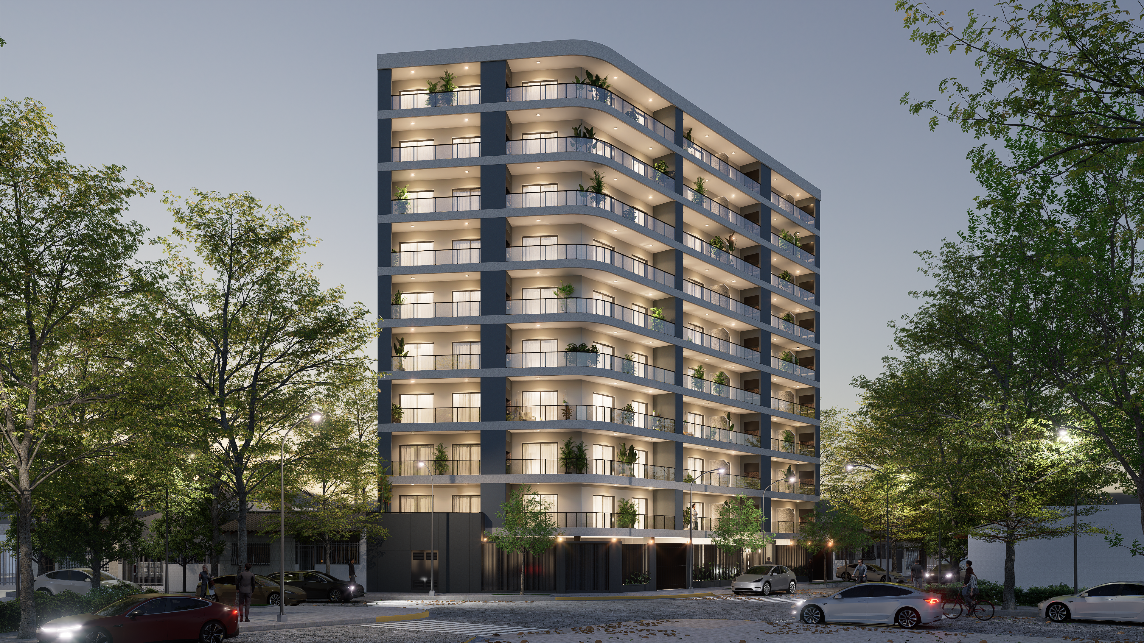 Fachada Nocturna Opción 2